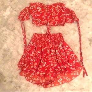 Boutique two piece romper set